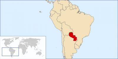 Paraguay lokasi di peta dunia