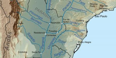 Peta Paraguay sungai